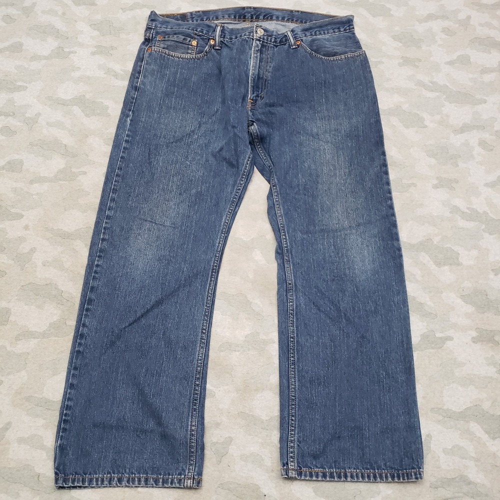 Levis 514 Jeans Mens 38x30 Blue Straight Fit‎ Pockets Denim Medium Wash